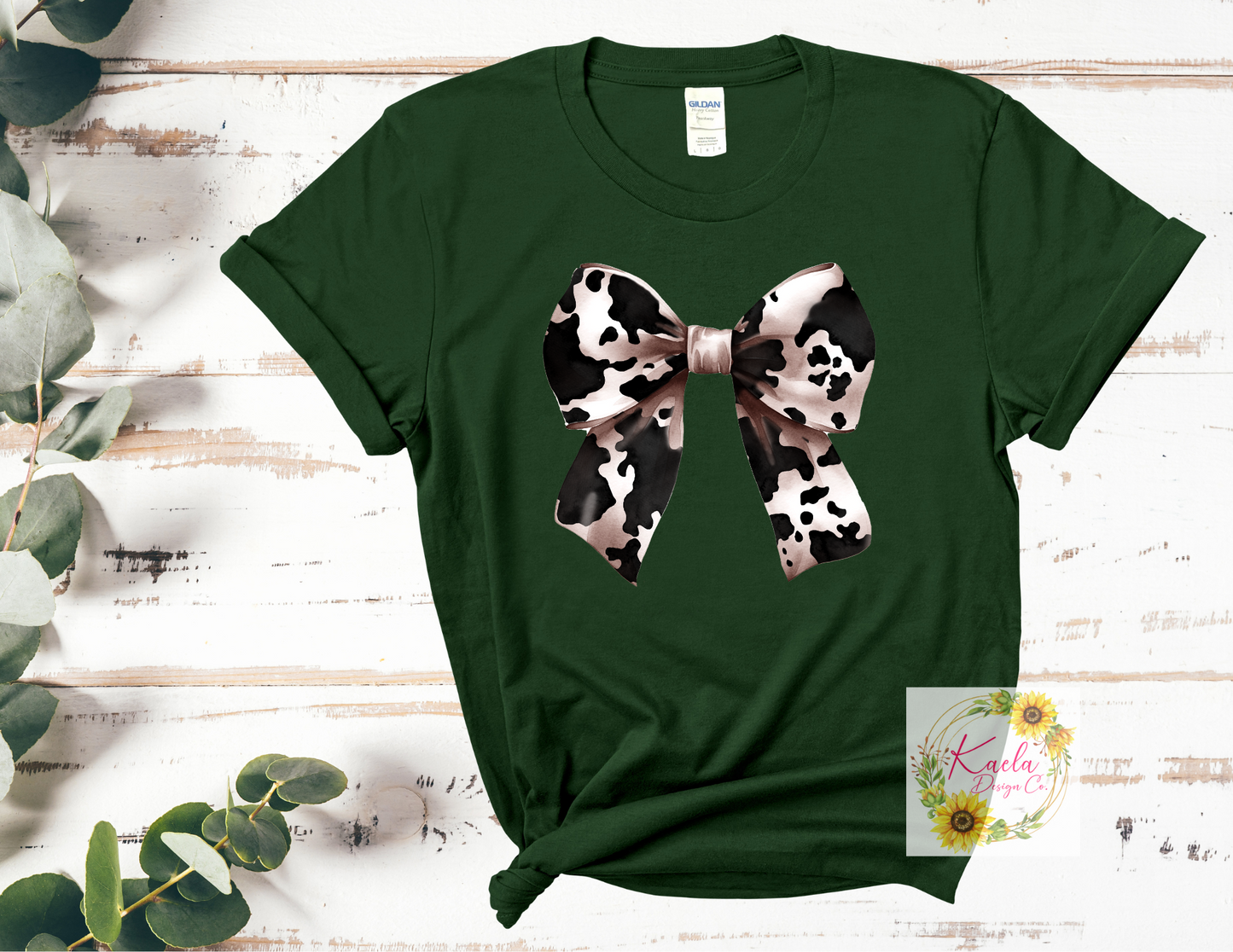 Cow Print Bow Shirt
