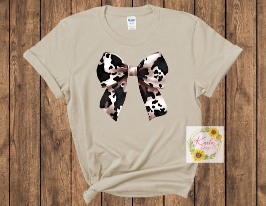 Cow Print Bow Shirt